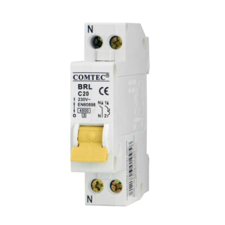 Intrerupator automat BRL bipolar intr-un modul COMTEC, 20A, curba C