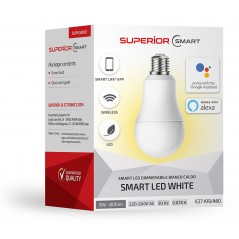 Bec LED Smart 10W, A60, E27, lumina calda, 810 lm, dimabil, Wifi, Superior