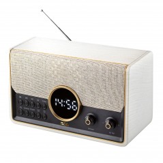 Radio portabil cu acumulator SAL, Bluetooth, radio, USB, microSD, AUX, amplificator telefon, ceas
