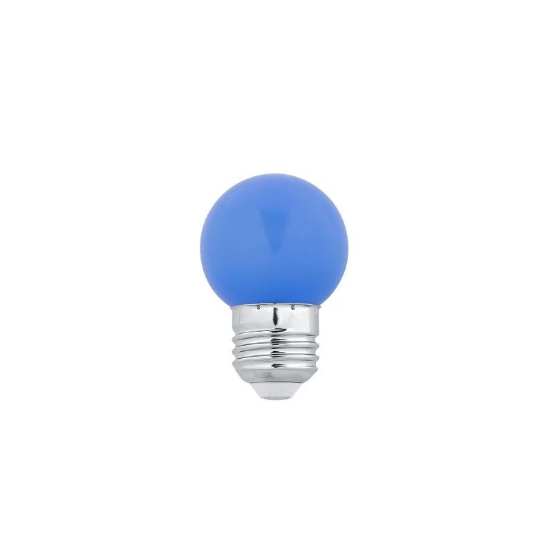 Bec LED Ecoplanet glob mic albastru G45, E27, 1W (10W), 80 LM, A+